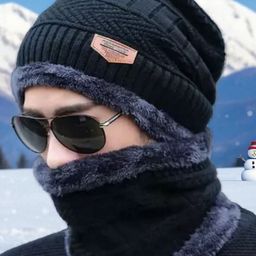 Infispace Unisex Woollen Beanie With Neck Warmer-picture-30