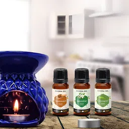 PEEPALCOMM 4-Pcs Blue Aroma Oil Diffuser With Scented Oils (15ml)-76