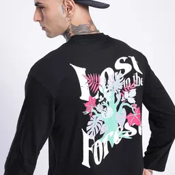 glitchez Classic Vibe Graphic Printed Oversized T-shirt-image-43