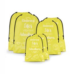 Aura Yellow Set of 6 Water Resistant Multi-Utility Organisers-126