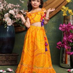 SAKA DESIGNS Girls Printed Ready to Wear Lehenga & Blouse-picture-24
