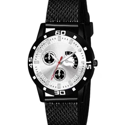 Gopal Shopcart Unisex Dial & Bracelet Style Straps Watch Black Aeviyo White Dial Rabar-image-48