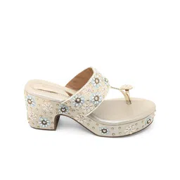 V-WALK Embellished Party Block Sandals image 4