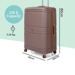 it luggage IT luggageSet of 2 Brown Textured Soft-Sided Large Trolley Bag image 4