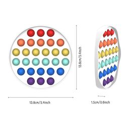 FunBlast Round Shape Pop Bubble Stress Relieving Silicone Pop It Fidget Toy - Multicolor image 5