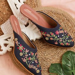 Anouk Embellished Ethnic Block Sandals-23