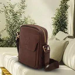 REDHORNS Unisex Faux Leather Fomal Crossbody Messenger Bag-15