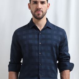Mufti Men Slim Fit Checked Casual Shirt-picture-29