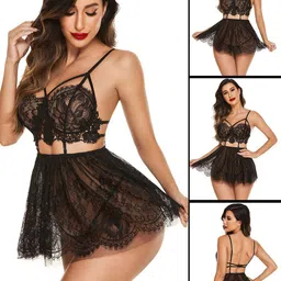 XPIOX Net Baby Doll with High-Low image 2