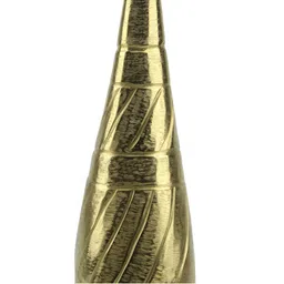 Hind Decor Yellow Textured Aluminium Flower Vase-image-36