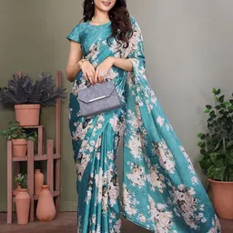 Lookmark Floral Silk Blend Saree-picture-44