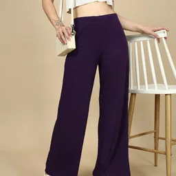 PYNK Women Pure Cotton Straight Palazzos-image-83