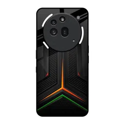 QRIOH Unisex Nothing Phone 3a Pro Modern Ultra Chevron Impact Resistant Glass Back Case-picture-42