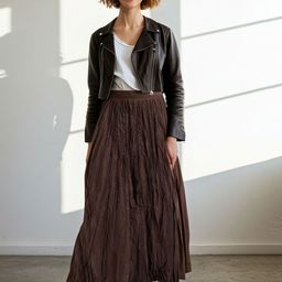 Trendyol Women Flared Slip-On Maxi Skirt-image-77
