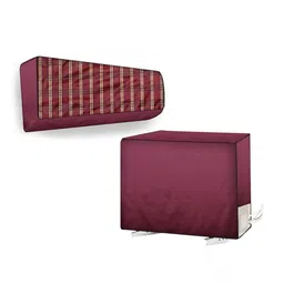 The Furnishing Tree Maroon Plastic Air Conditioner Cover-picture-6