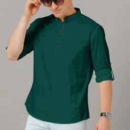 Fifth U Men Green Kurta-19