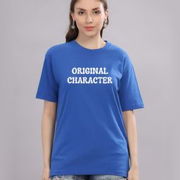 FALTU.CO Women Typography Printed Round Neck Pure Cotton Oversized T-shirt-image-84