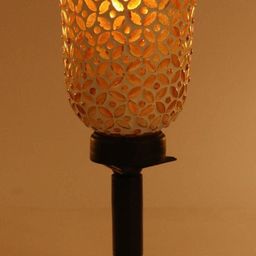 SOMIL Multicoloured Printed Glass Cylindrical Shaped Table Lamp-image-64