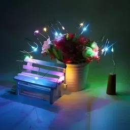SPARK WORLD Pink & Green 10 Pieces Cylindrical Shape LED Cork Lights image 3