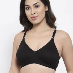 Prag & Co Black Solid Non-Wired Non Padded Everyday Bra AB20442BB-image-27