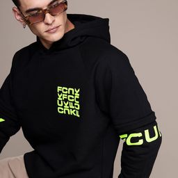FCUK Brand Logo Printed Hooded Sweatshirt-picture-14