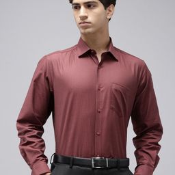Van Heusen Custom Fit Textured Pure Cotton Formal Shirt-image-66