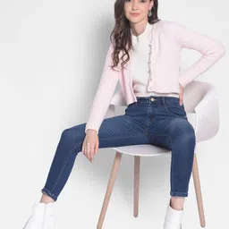 Crimsoune Club V-neck Crop Cardigan Sweater-image-39