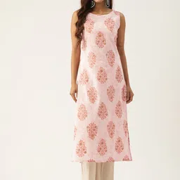 FERANOID Floral Printed Pure Cotton Kurta-image-91