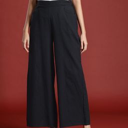 all about you Women Cotton Linen High-Rise Trousers-image-60