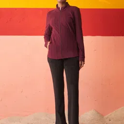 Lakshita Mock Neck Long Sleeves Tailored  Jacket-14