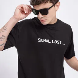 glitchez Typo Print Oversized Fit T-shirt-image-19