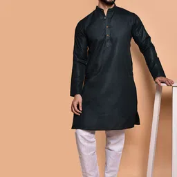 PRINTINDIA Mandarin Collar Pure Cotton Kurta with Pyjama-picture-42