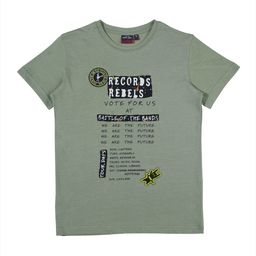 Gini and Jony Boys Olive Green Typography Printed Raw Edge T-shirt-image-55