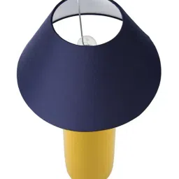 Homesake Yellow Ceramic Table Lamp with Cone Shade (Bulb Included) - Set of 1 image 3