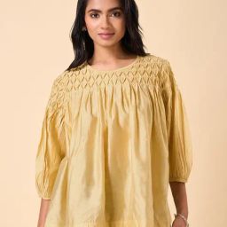 Marigold Lane Yellow Regular Fit Printed Top-image-56
