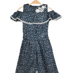 Peppermint Kids Navy Printed Jumpsuit-image-82