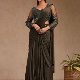 Soch Olive Ready To Wear Saree-image-76