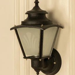 Divine Trends Black Aluminium Waterproof Lantern Wall Light-image-12