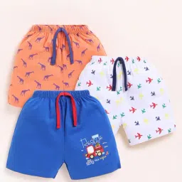 Bumzee Blue Cotton Printed Shorts for Boys-image-8