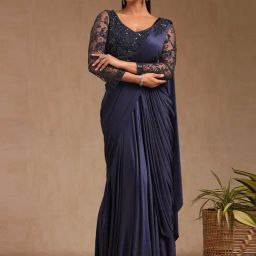 Soch Navy Blue Ready To Wear Saree-picture-41