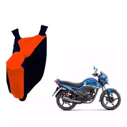Auto Pearl Waterproof Two Wheeler Cover For Honda Livo (Orange & Blue)-image-77