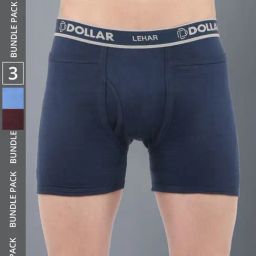 Dollar Lehar Assorted Cotton Regular Fit Trunks - Pack Of 3-picture-36