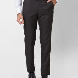 Raymond Brown Slim Fit Checks Trousers-picture-47