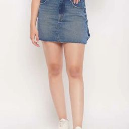 Camla Blue Regular Fit Skirt-picture-23