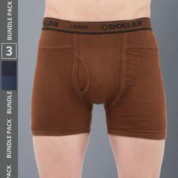 Dollar Lehar Assorted Cotton Regular Fit Trunks - Pack Of 3-picture-45