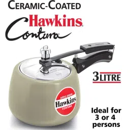Hawkins Contura Ceramic Coated Apple Green 3 L Pressure Cooker - Set of 1-image-25