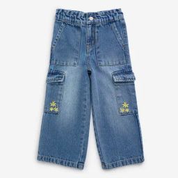 HOP Kids by Westside Blue Cargo-Style Mid-Rise Jeans-image-96