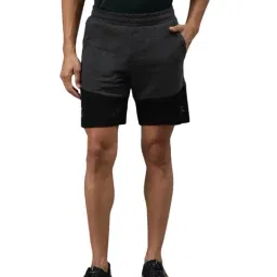 ALCIS Dark Grey Cotton Slim Fit Sports Shorts-image-20