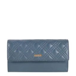 Mochi Blue Synthetic Quilted Tri-Fold Wallet-image-42
