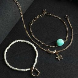 Priyaasi Rose Gold Flexible fit Bracelet - Set of 3-14